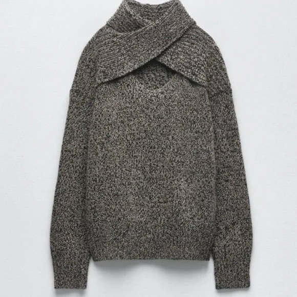 Zara Sweaters - NWT Zara Cutout Turtleneck Knit Sweater